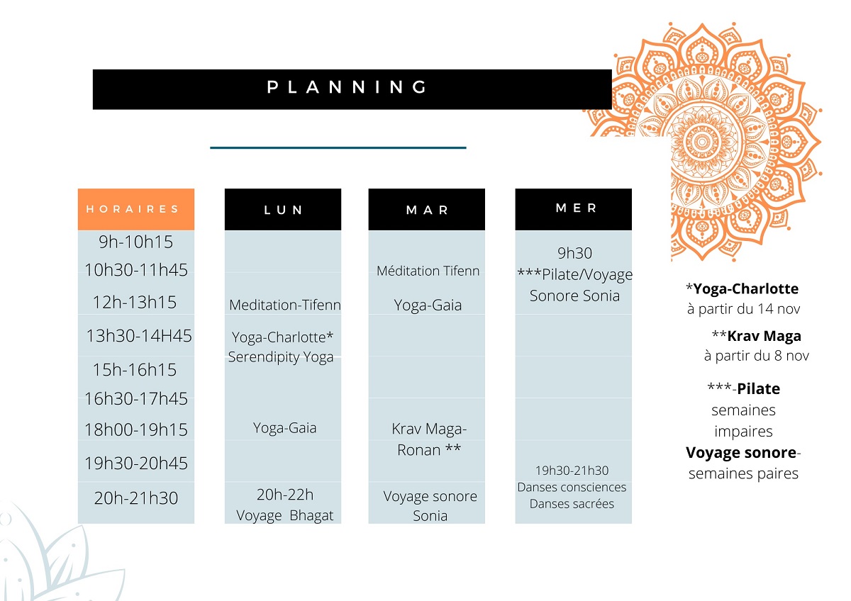 planning cours LJSGermain